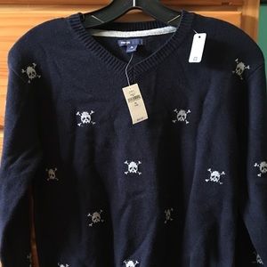 Gap navy skull sweater size 12. New with tag